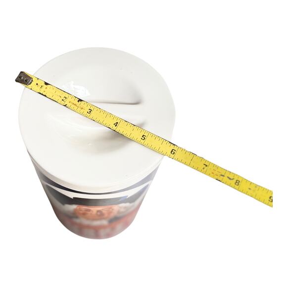 VTG Old Fashioned QUAKER OATS COOKIE JAR Canister & Lid Oatmeal Cookie Recipe - Picture 4 of 5